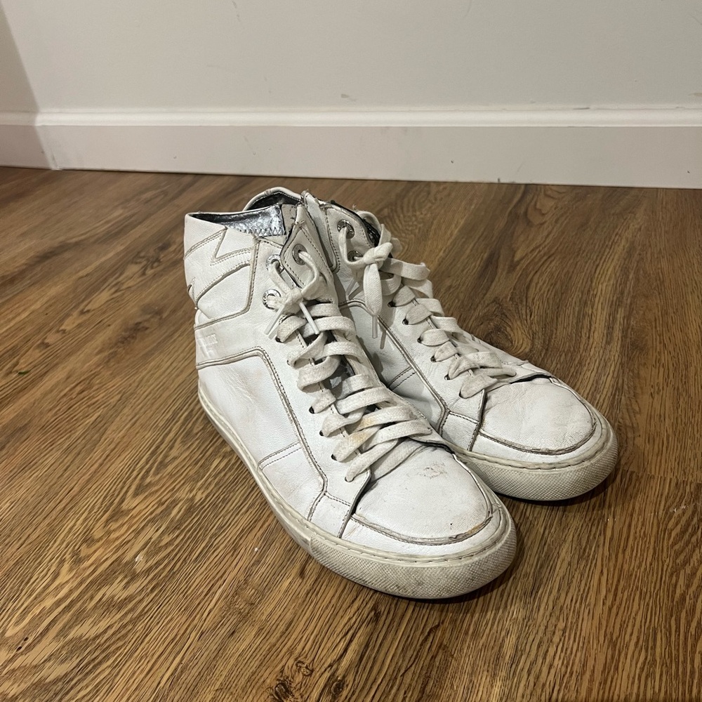 Zadig & Voltaire white sneakers size 10